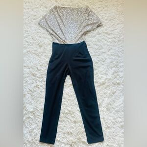 ALEXIA ADMOR Athena Draped One-Shoulder Jumpsuit Large size